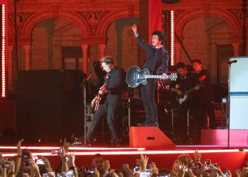 Green Day, plato fuerte previo a los MTV EMA, toma la plaza de España sevillana