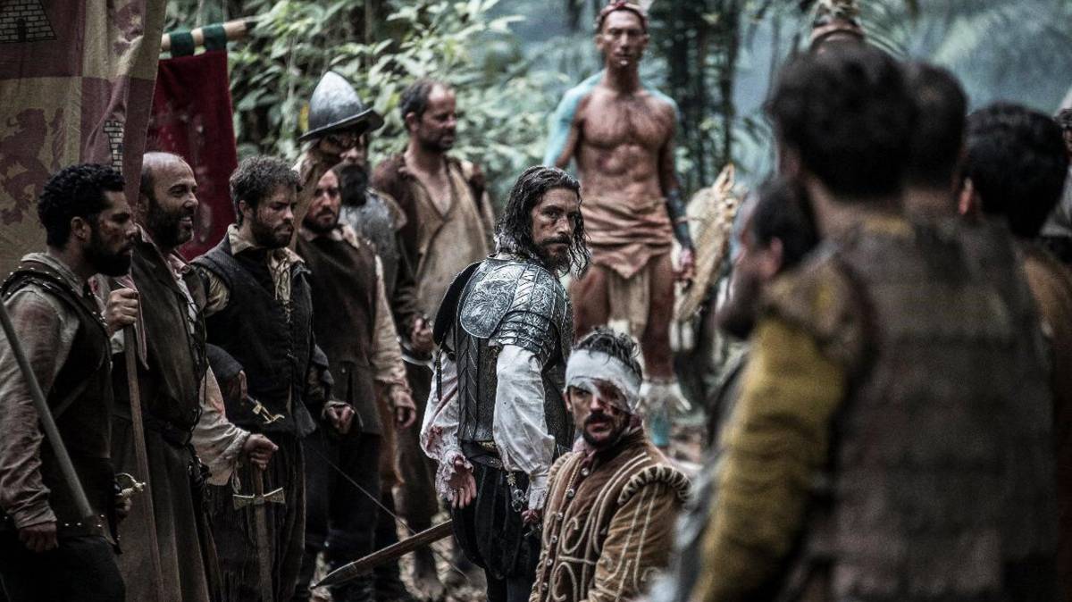 Óscar Jaenada, como Hernán Cortes, en un fotograma dela serie de TV 'Hernán'. (Amazon Prime Video)