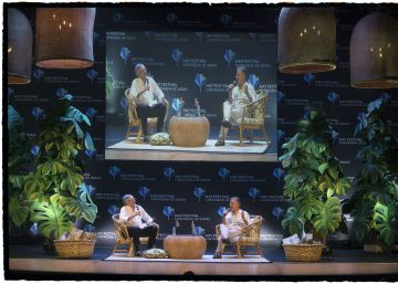Santos reivindica el valor del diálogo en el Hay Festival de Cartagena Santos reivindica el valor del diálogo en el Hay Festival de Cartagena