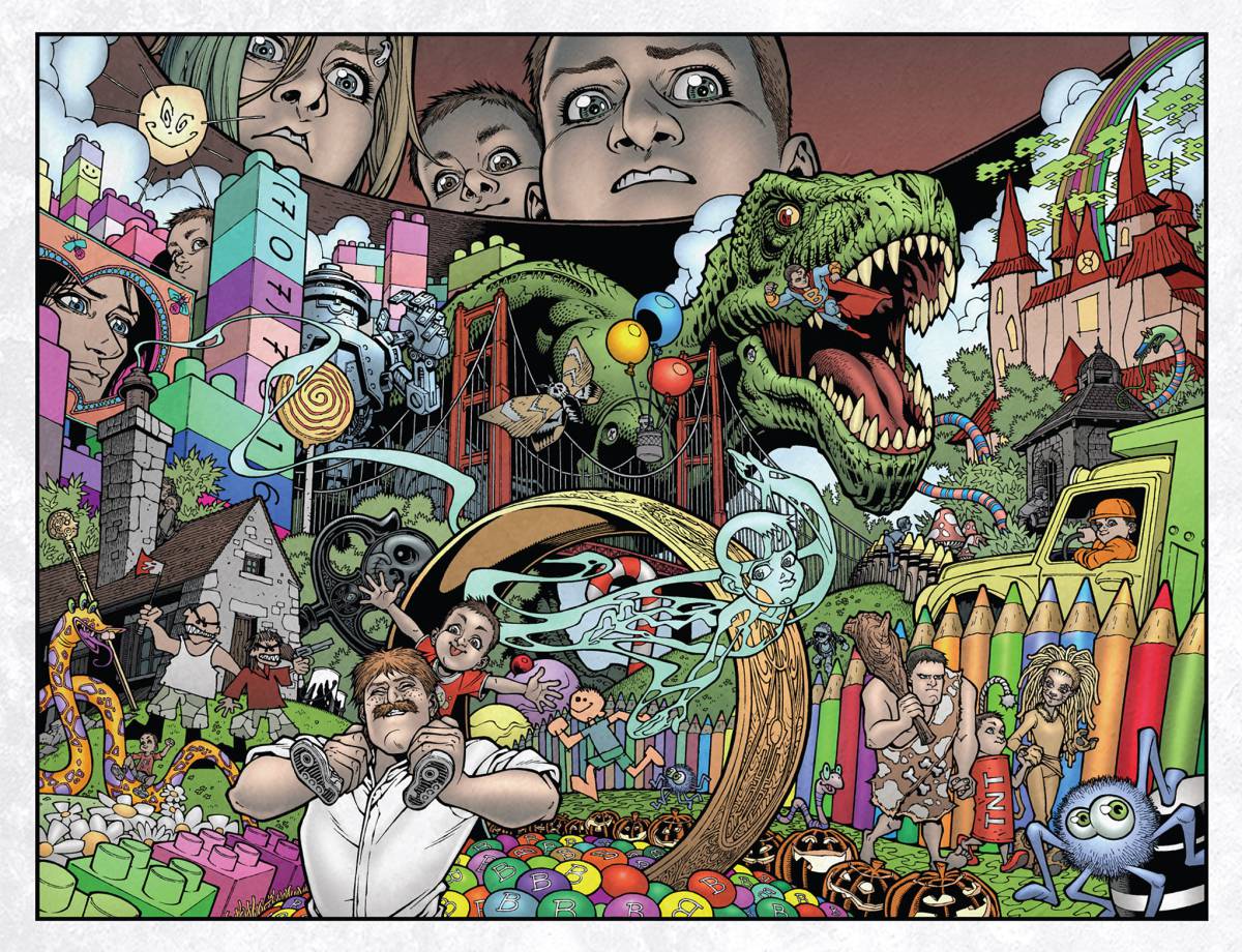 Una doble página de 'Locke & Key', tebeo de Joe Hill y Gabriel Rodríguez.
