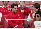 Cesc, en la grada