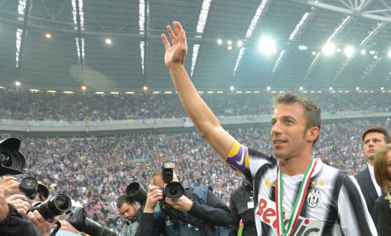 Del Piero celebra el título de la Serie A el pasado domingo.