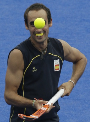 Carlos Ballvé, durante un entrenamiento.