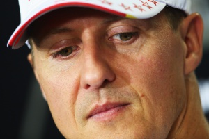 Schumacher, durante la rueda de prensa. Schumacher, durante la rueda de prensa.