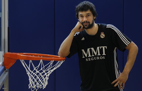 Sergio Llull, después de la entrevista.