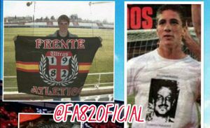 Fotomontaje que homenajea a Torres, difundido hoy por el Frente Atlético.