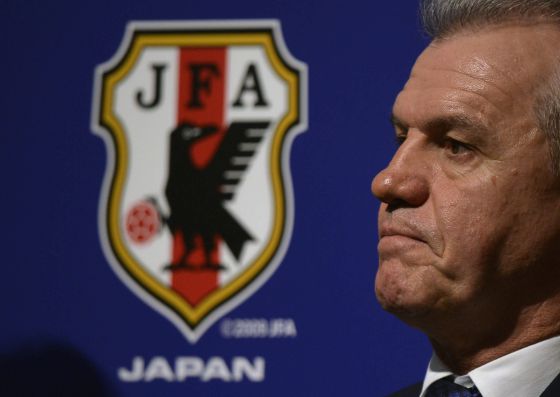 Javier Aguirre, durante una rueda de prensa en Japón