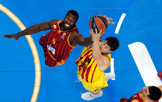 Tomic i Young lluiten per un rebot.