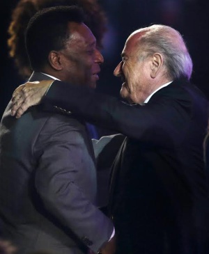 Pelé y Blatter