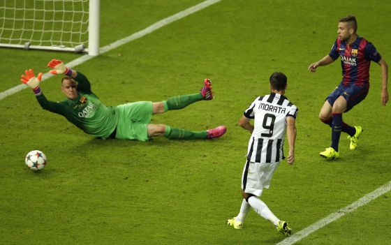 Morata en la final de la Champions