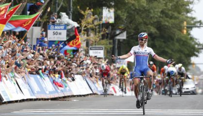 Sagan celebra la victoria en Washington.
