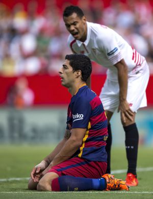 Luis Suárez, després de fallar una ocasió.