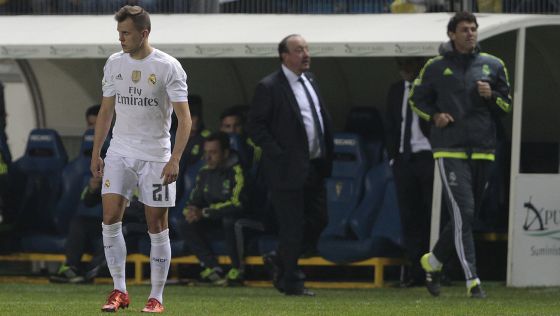 Benítez y Cheryshev en el partido contra el Cádiz.