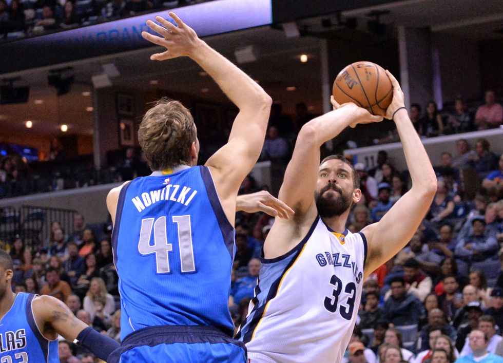 Marc Gasol y Nowitzki.