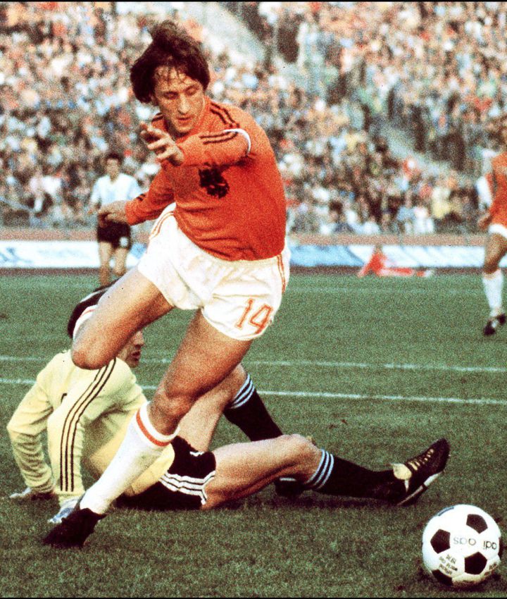 Cruyff, en el Mundial de 1974. Cruyff, en el Mundial de 1974.