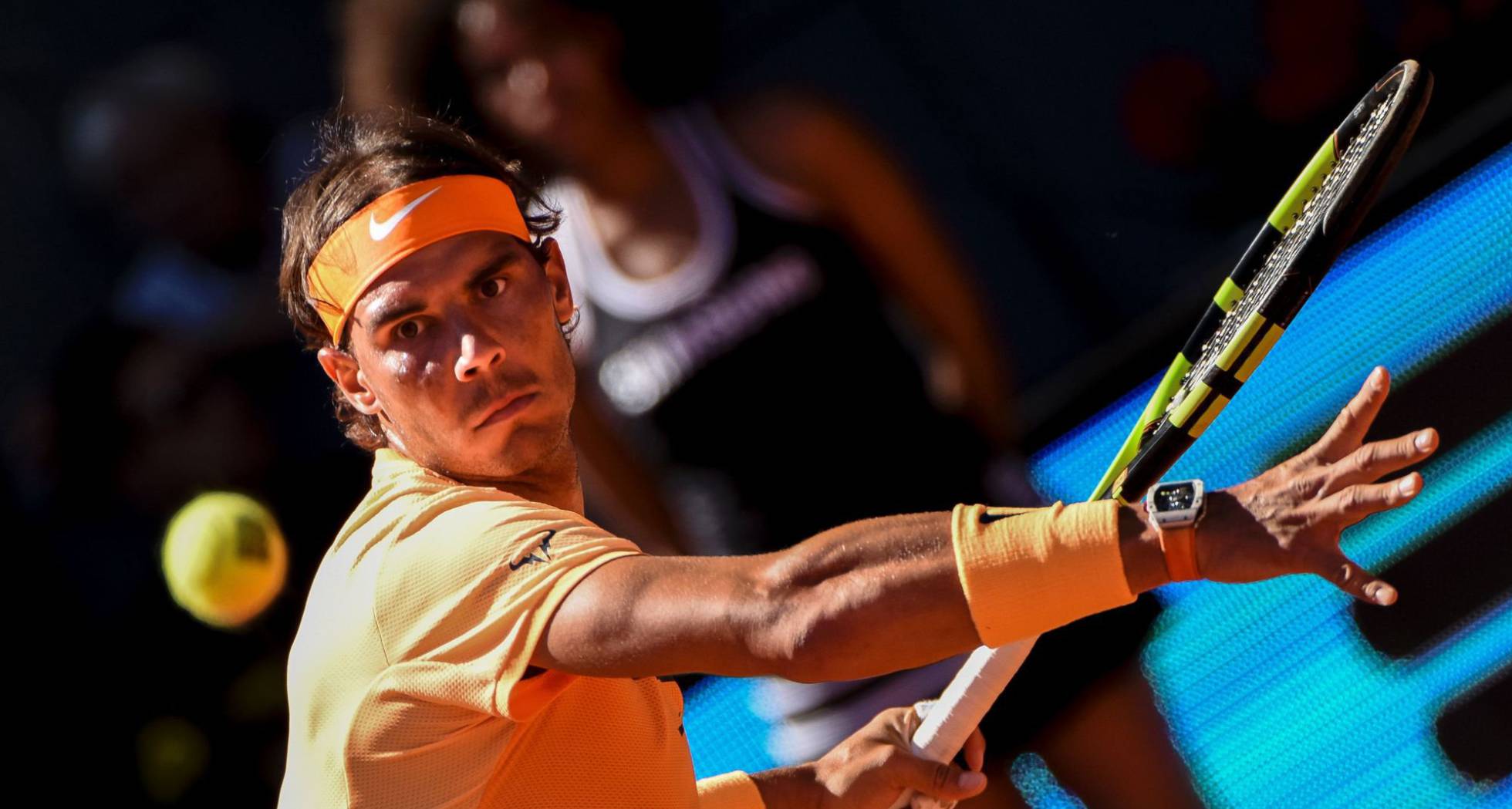 Nadal, durante el partido contra Kuznetsov. Nadal, durante el partido contra Kuznetsov.