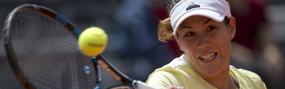 Muguruza, durante el partido contra Bacsinszky.