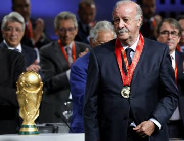 Del Bosque, en su homenaje.