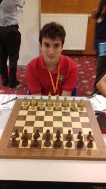 Miguel Santos, minutos antes de la última ronda, hoy en Praga