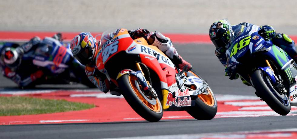 Pedrosa, por delante de Rossi y Lorenzo en Misano.