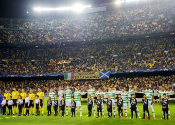 Esteladas y abucheo contra la UEFA Esteladas y abucheo contra la UEFA