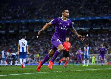 El Reial Madrid guanya l’Espanyol amb gols de James i Benzema