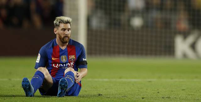 Messi, en el partido contra el Atlético de Madrid. 