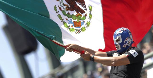 Un aficionado en el Gran Premio de México.