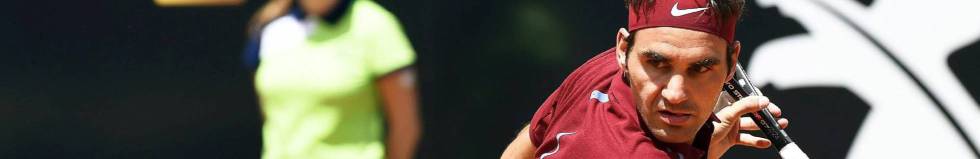 Federer, durante um jogo desta temporada em Roma.