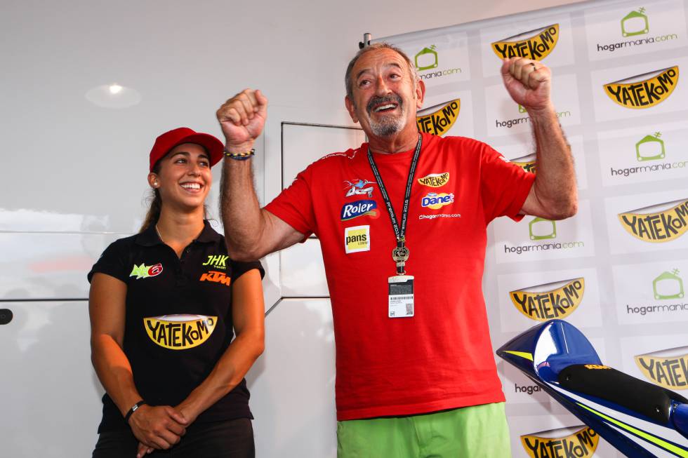 María Herrera y Karlos Arguiñano en el pasado GP de Aragón.