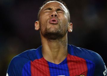 Neymar en el partido del 19 de noviembre contra el Málaga.