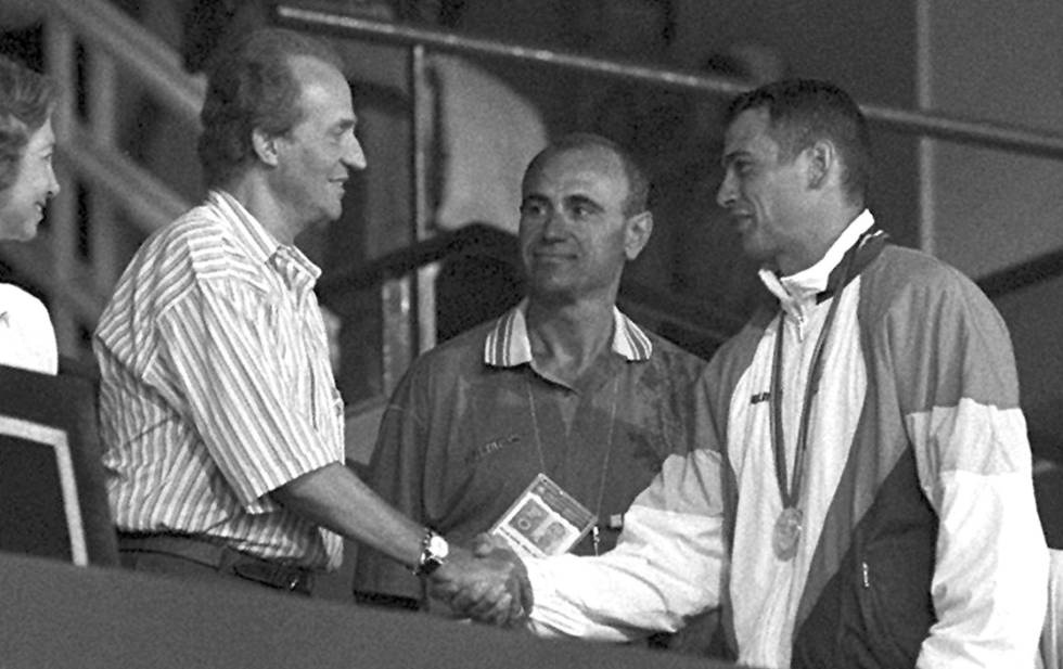 Antonio Peñalver saluda al Rey en presencia de Millán tras lograr la plata en Barcelona 92. Antonio Peñalver saluda al Rey en presencia de Millán tras lograr la plata en Barcelona 92.