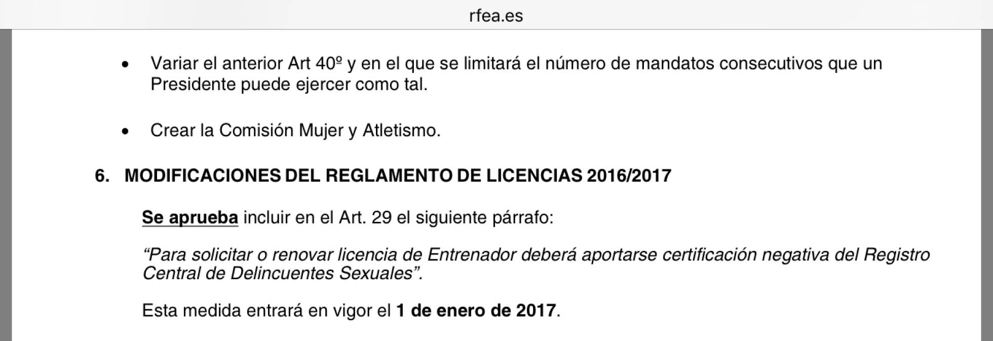 La circular de la reunión de la RFEA. La circular de la reunión de la RFEA.