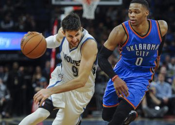 Ricky Rubio deslumbra ante Westbrook Ricky Rubio deslumbra ante Westbrook