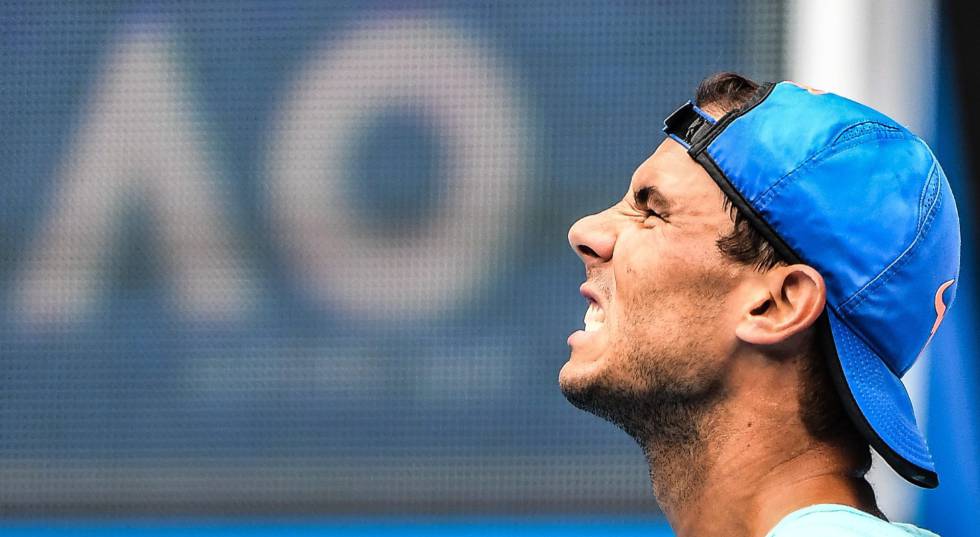Nadal, durante el entrenamiento de ayer en la Margaret Court.
