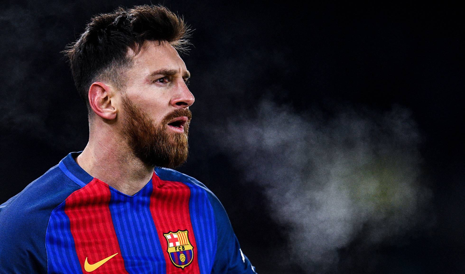 Messi, en el partido de Copa ante la Real Sociedad. Messi, en el partido de Copa ante la Real Sociedad.