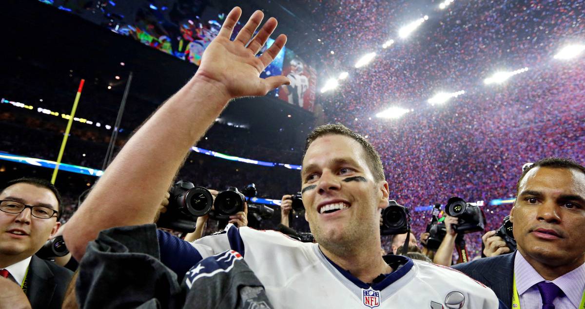 Brady al concluir el partido.