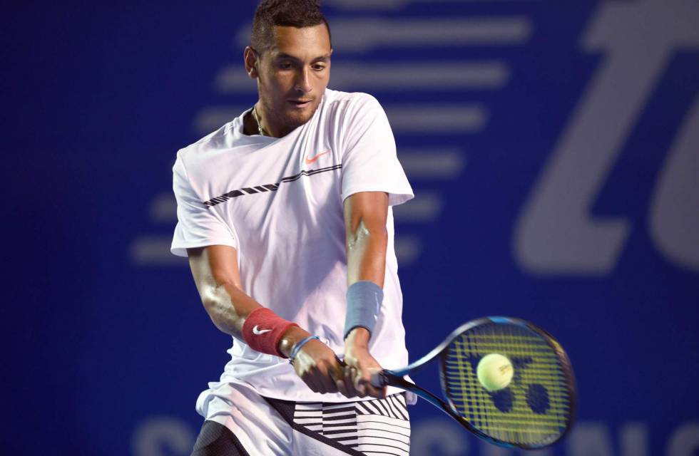 Kyrgios durante el primer set