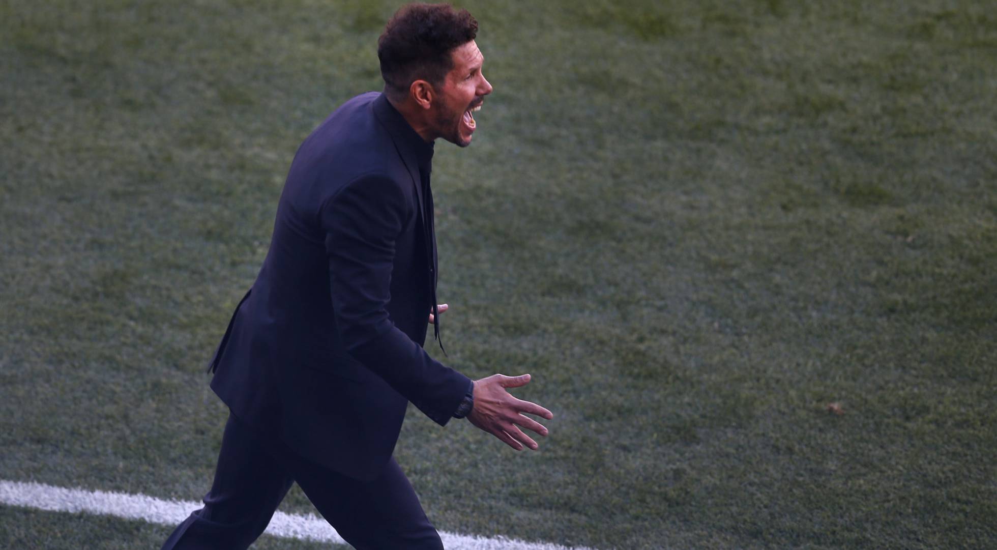 Simeone durante el último partido de Liga ante el Sevilla.