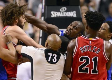 La NBA se desmanda: Ibaka y Lopez, otra pelea y expulsión La NBA se desmanda: Ibaka y Lopez, otra pelea y expulsión