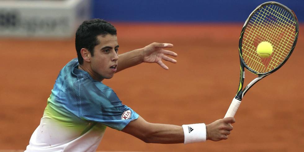 Jaume Munar, durante un partido en Barcelona, el año pasado.