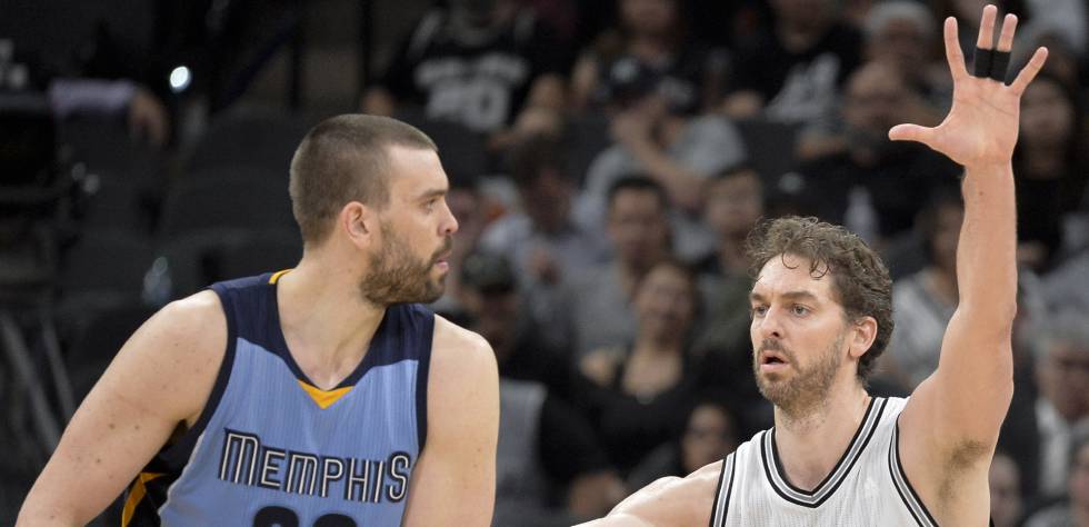 Marc y Pau Gasol, el 4 de abril.