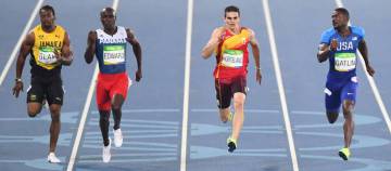 Hortelano, en las semifinales de 200m en Río 2016.