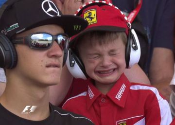 El niño de Ferrari: de llorar por Raikkonen a conocerlo El niño de Ferrari: de llorar por Raikkonen a conocerlo