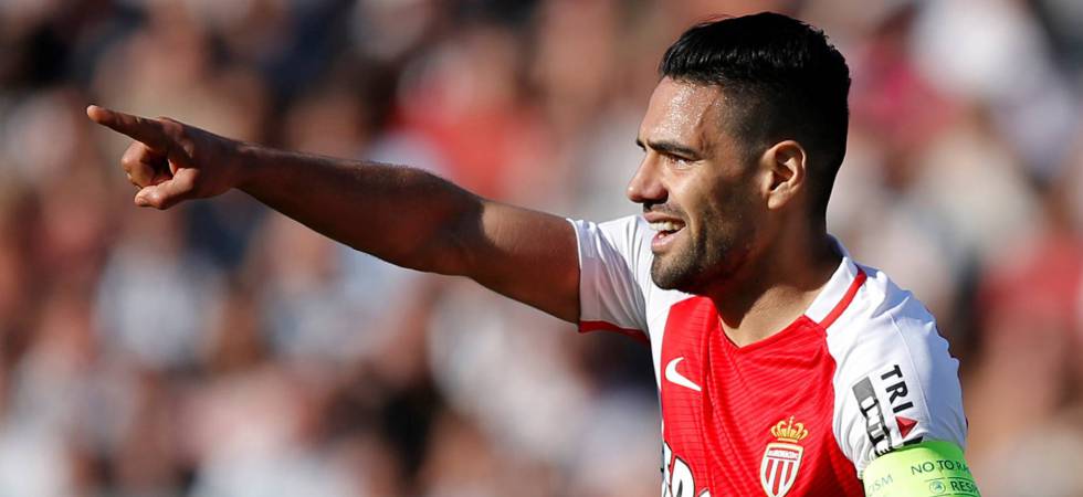 Falcao celebra el gol contra el Angers en su reaparición, hace dos fines de semana