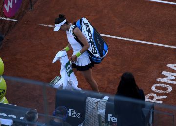 Otra lesión frena el impulso de Muguruza en Roma Otra lesión frena el impulso de Muguruza en Roma