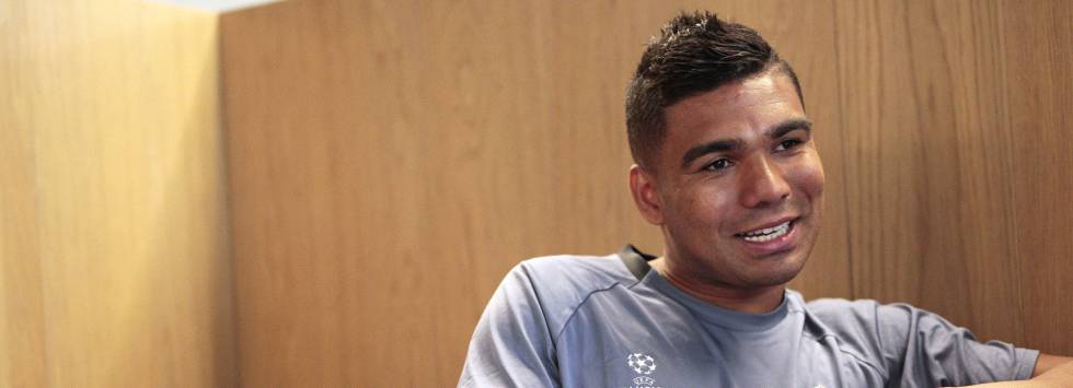 Casemiro durante la entrevista