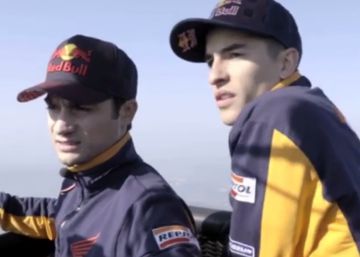 Márquez y Pedrosa, de paseo en globo: “Esto está demasiado alto” Márquez y Pedrosa, de paseo en globo: “Esto está demasiado alto”