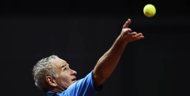 McEnroe, en un partido de exhibición.