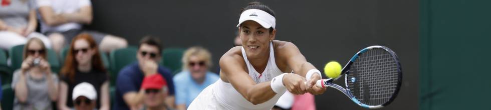 Muguruza, durante el partido de tercera ronda ante Cirstea.
